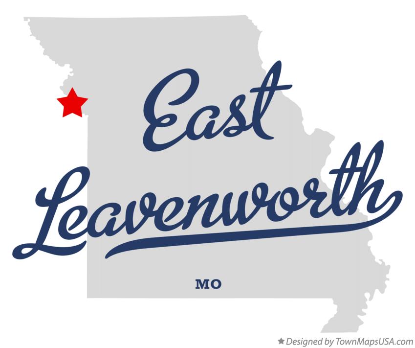 Map of East Leavenworth Missouri MO