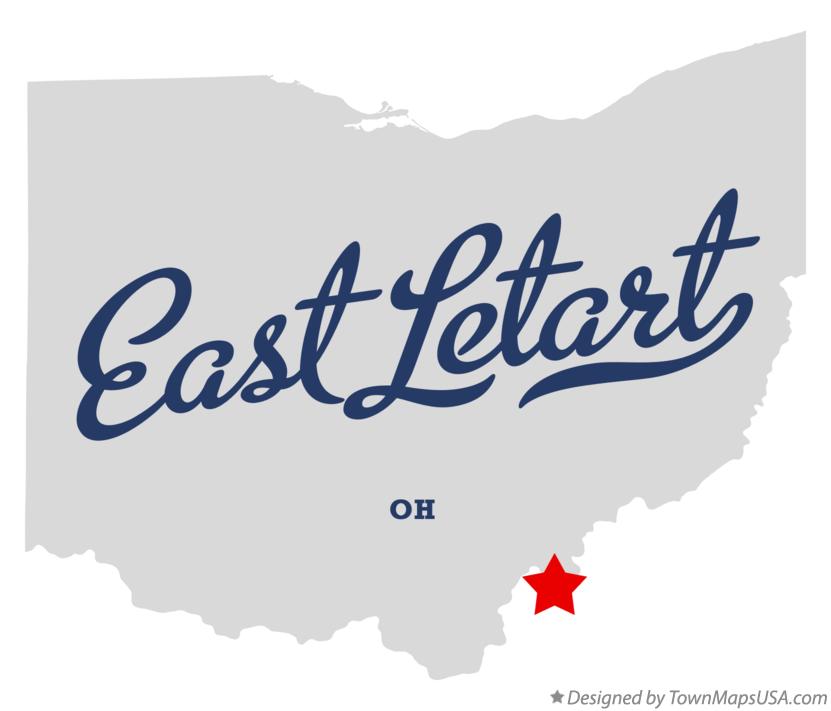 Map of East Letart Ohio OH