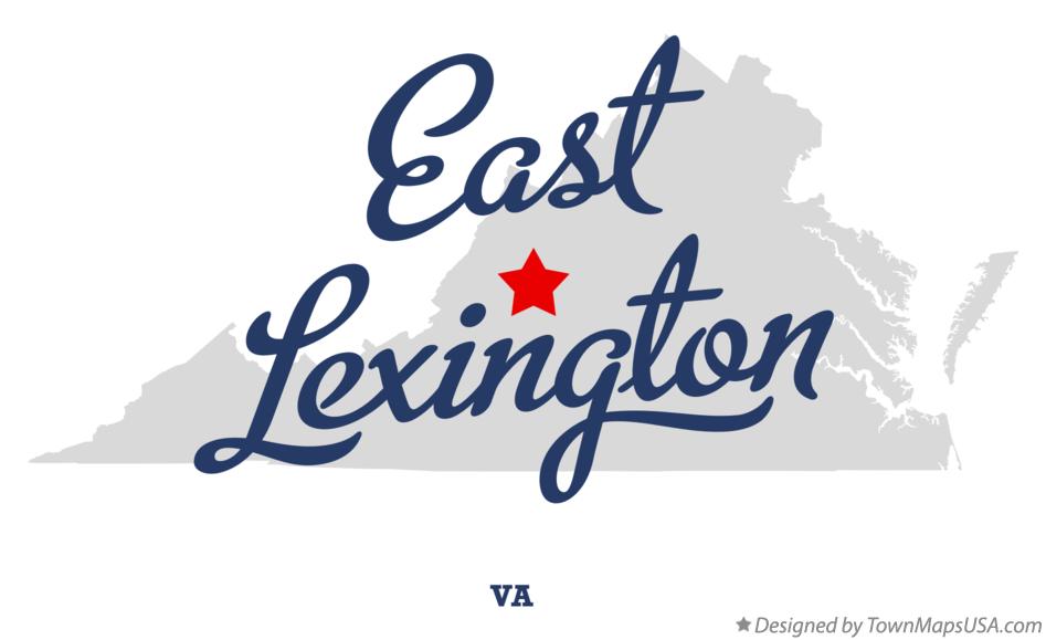 Map of East Lexington Virginia VA