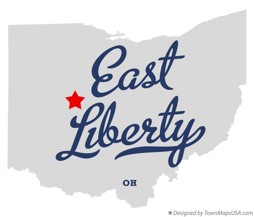 Map of East Liberty Ohio OH