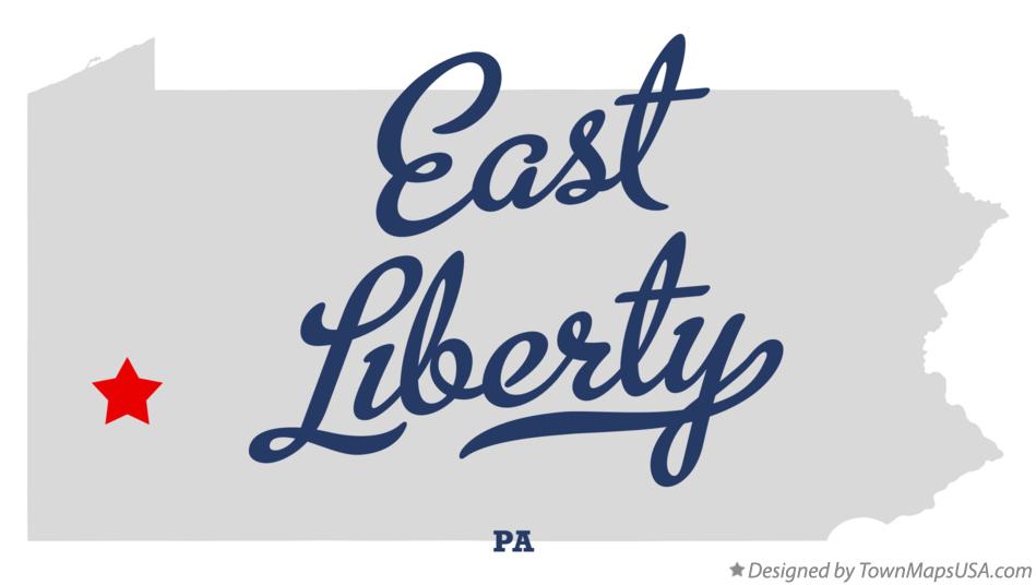 Map of East Liberty Pennsylvania PA
