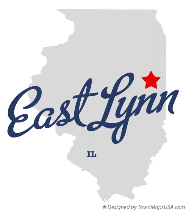 Map of East Lynn Illinois IL