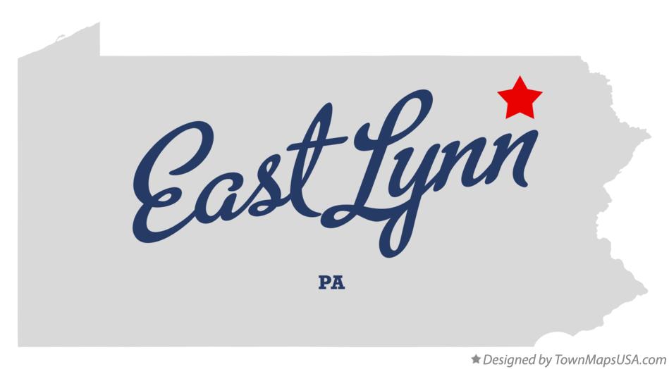 Map of East Lynn Pennsylvania PA
