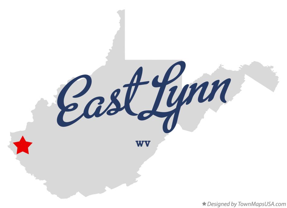 Map of East Lynn West Virginia WV