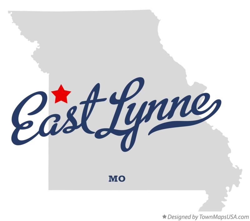Map of East Lynne Missouri MO