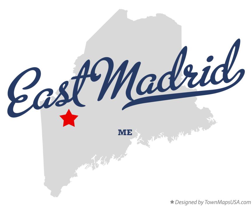 Map of East Madrid Maine ME