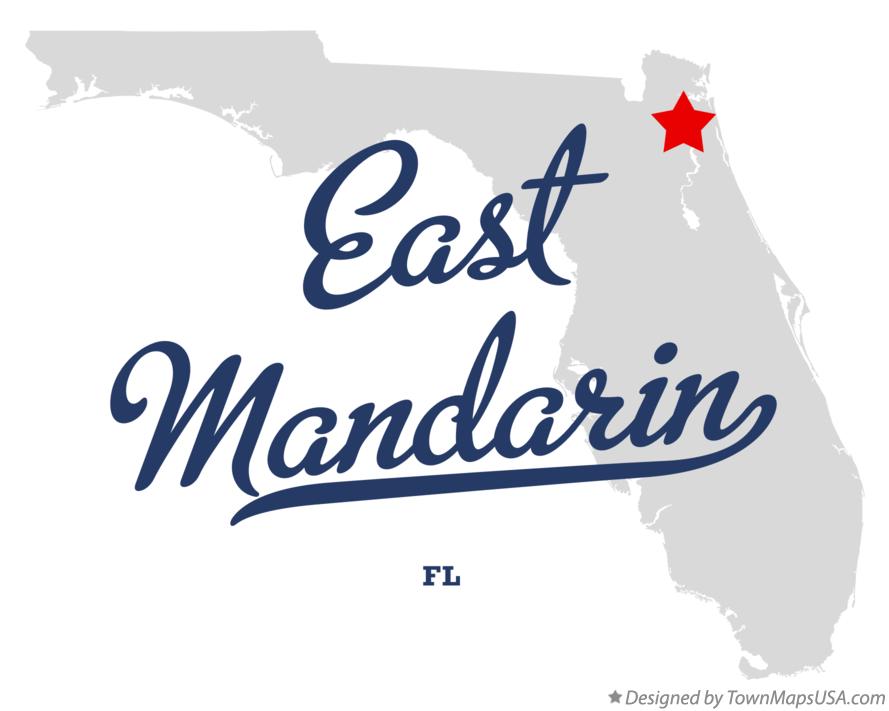 Map of East Mandarin Florida FL