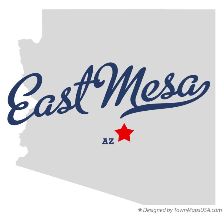 Map of East Mesa Arizona AZ