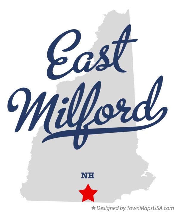 Map of East Milford New Hampshire NH