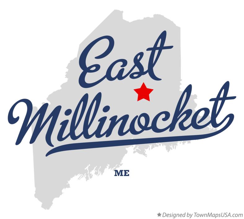 Map of East Millinocket Maine ME