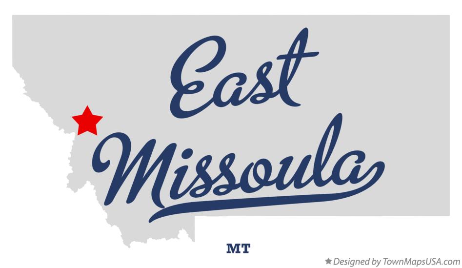 Map of East Missoula Montana MT