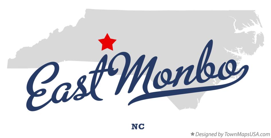 Map of East Monbo North Carolina NC