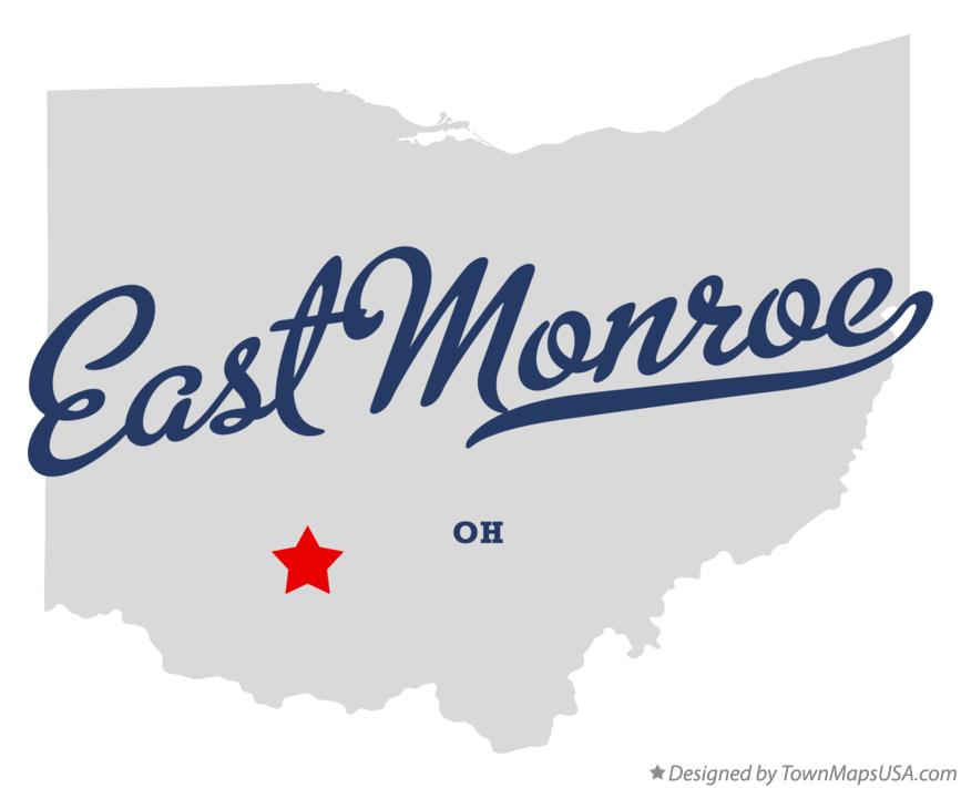 Map of East Monroe Ohio OH