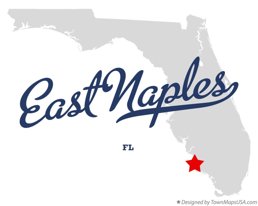 Map of East Naples Florida FL