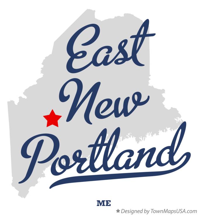 Map of East New Portland Maine ME