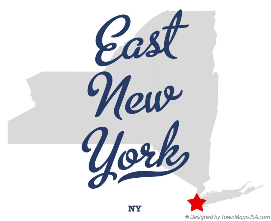 Map of East New York New York NY