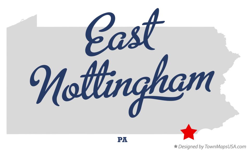 Map of East Nottingham Pennsylvania PA