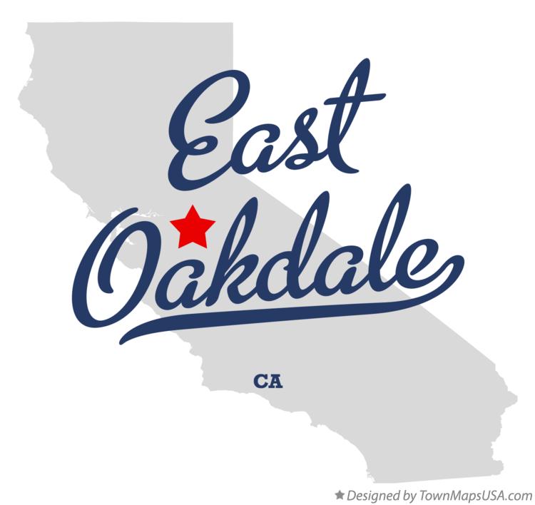 Map of East Oakdale California CA