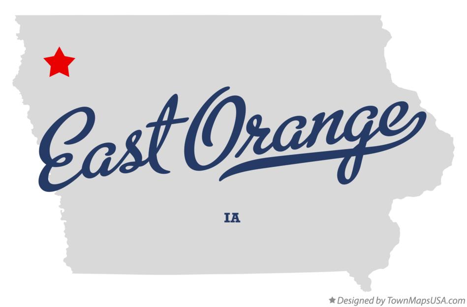 Map of East Orange Iowa IA