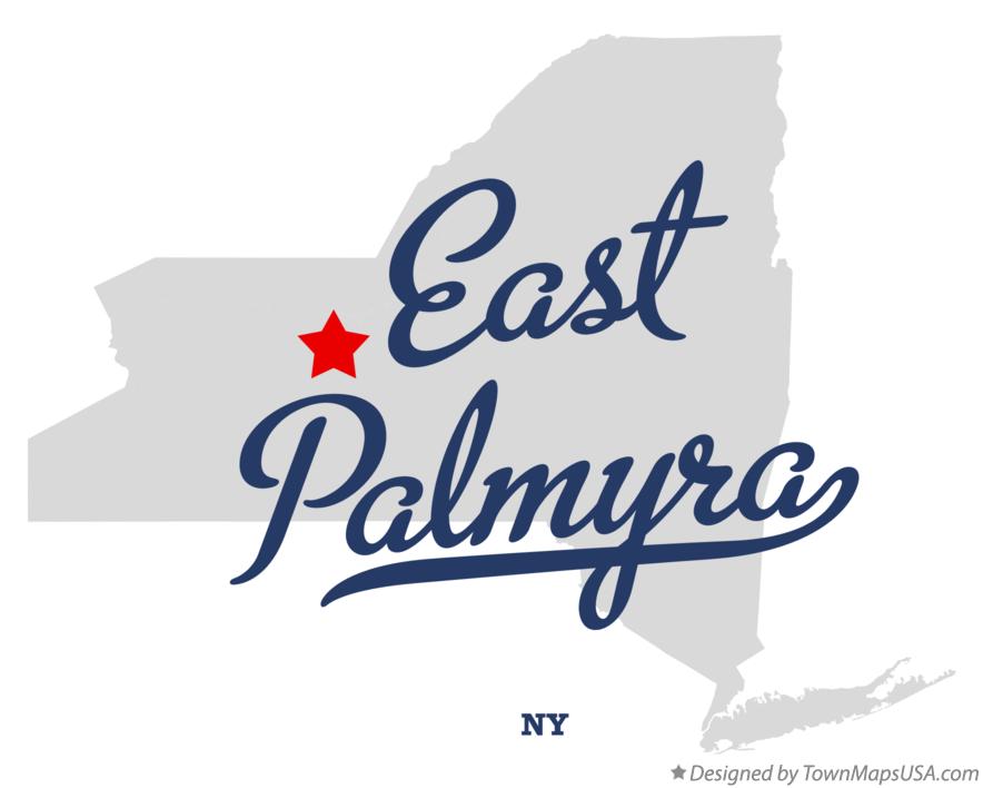 Map of East Palmyra New York NY