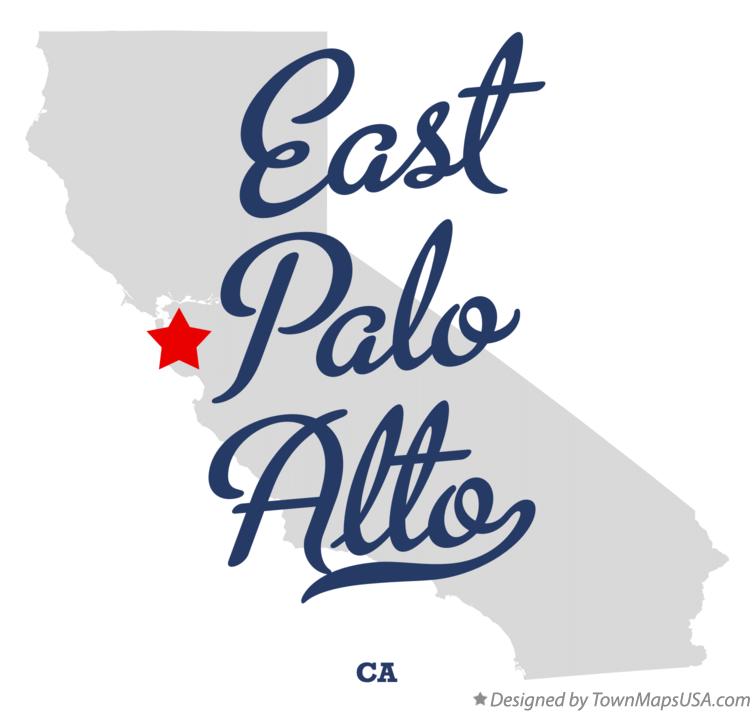 Map of East Palo Alto California CA