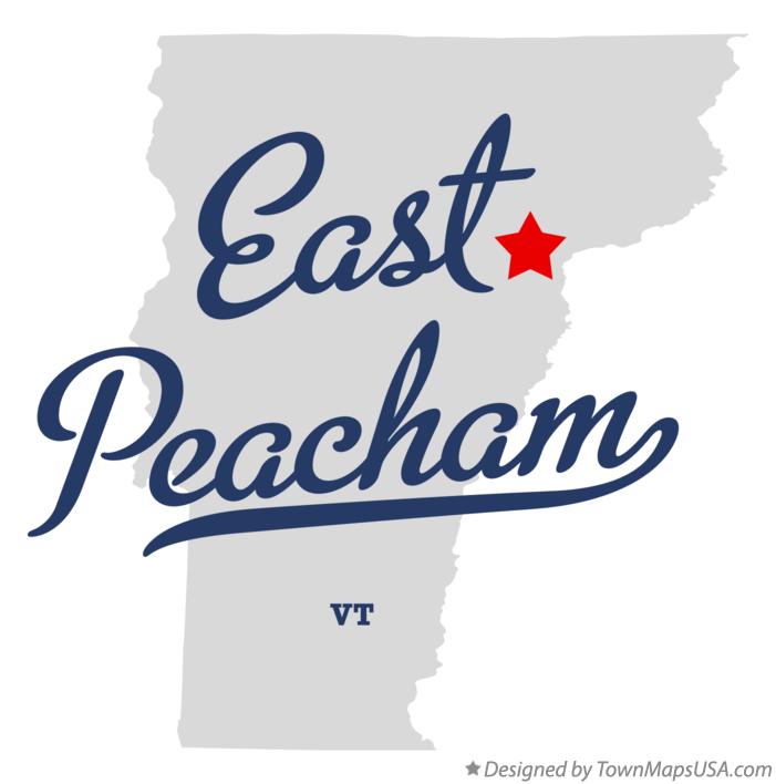 Map of East Peacham Vermont VT