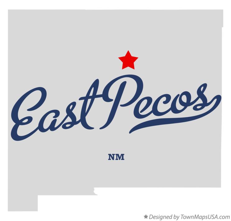 Map of East Pecos New Mexico NM
