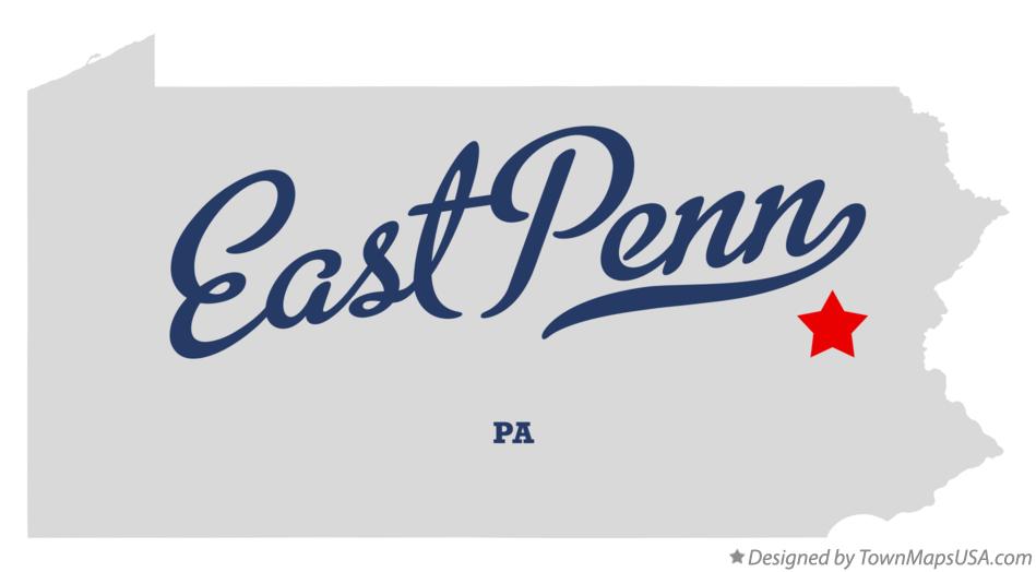 Map of East Penn Pennsylvania PA