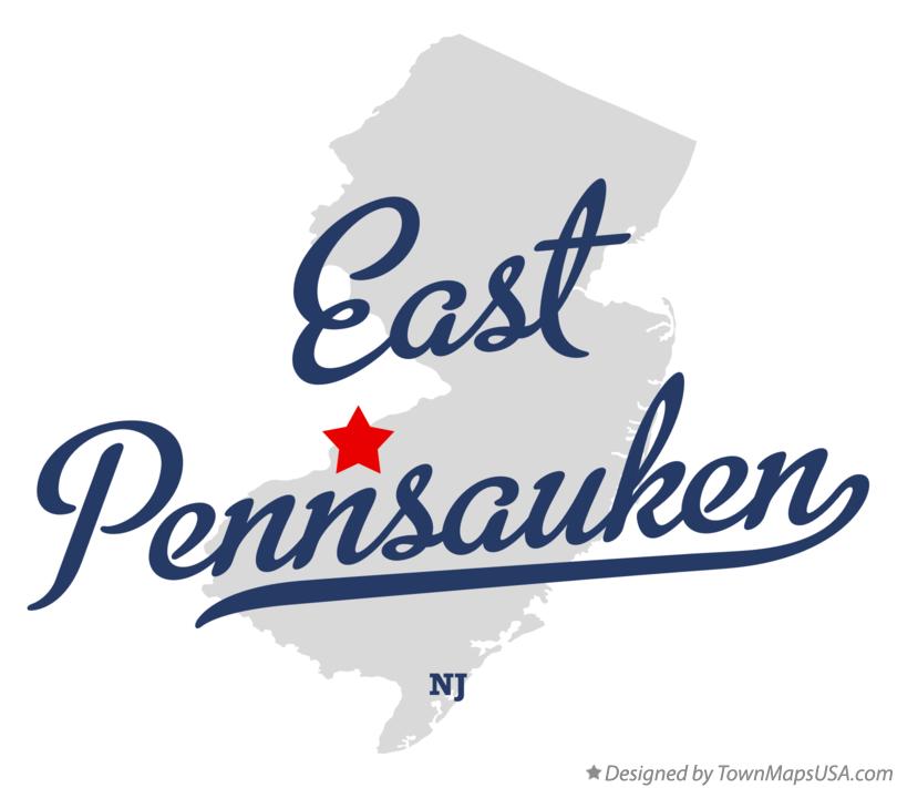 Map of East Pennsauken New Jersey NJ