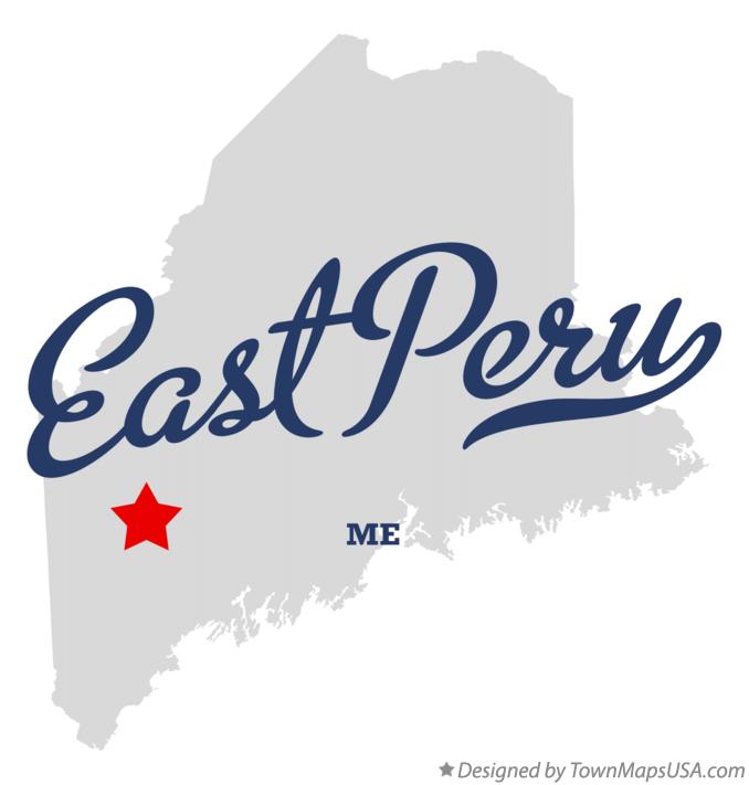 Map of East Peru Maine ME