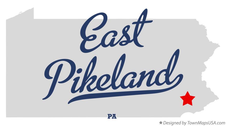 Map of East Pikeland Pennsylvania PA