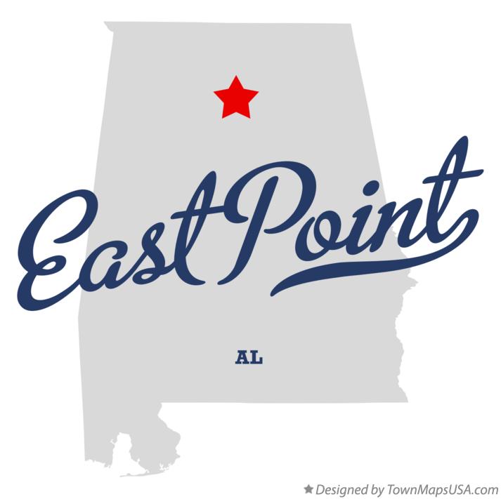 Map of East Point Alabama AL