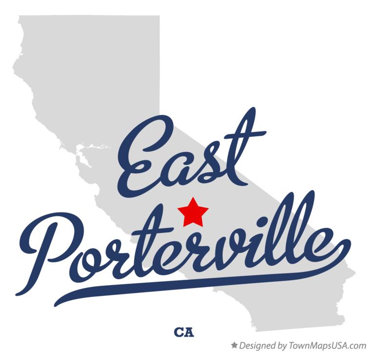 Map of East Porterville California CA