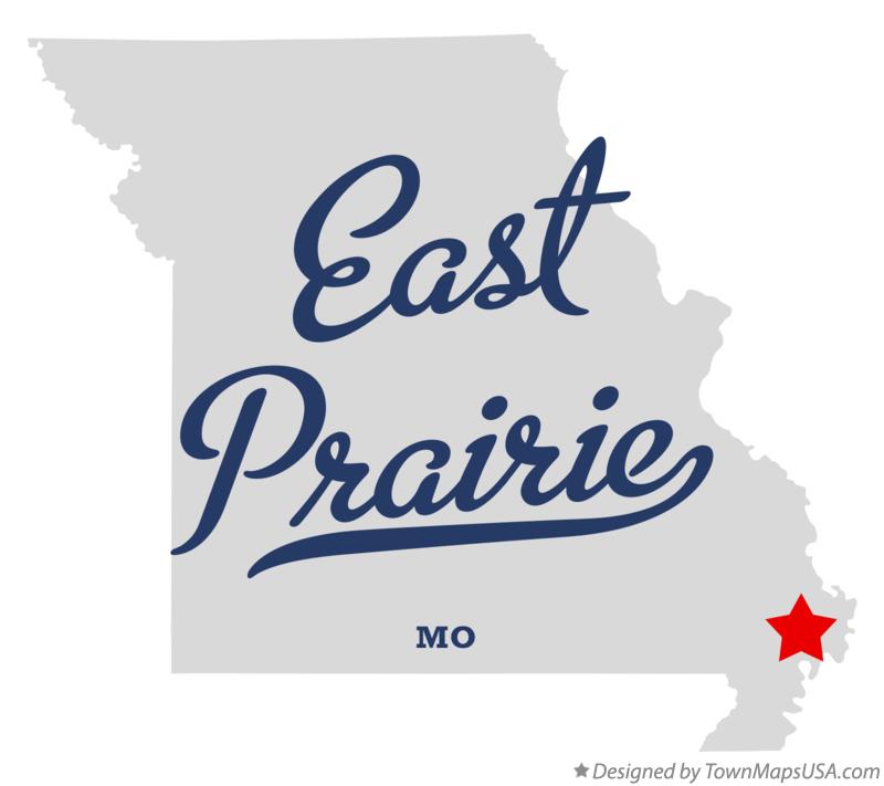 Map of East Prairie Missouri MO