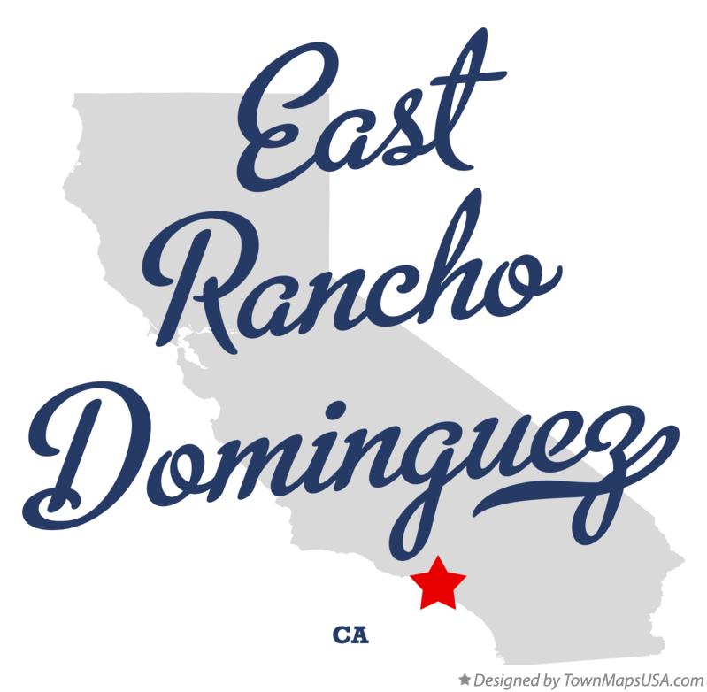 Map of East Rancho Dominguez California CA