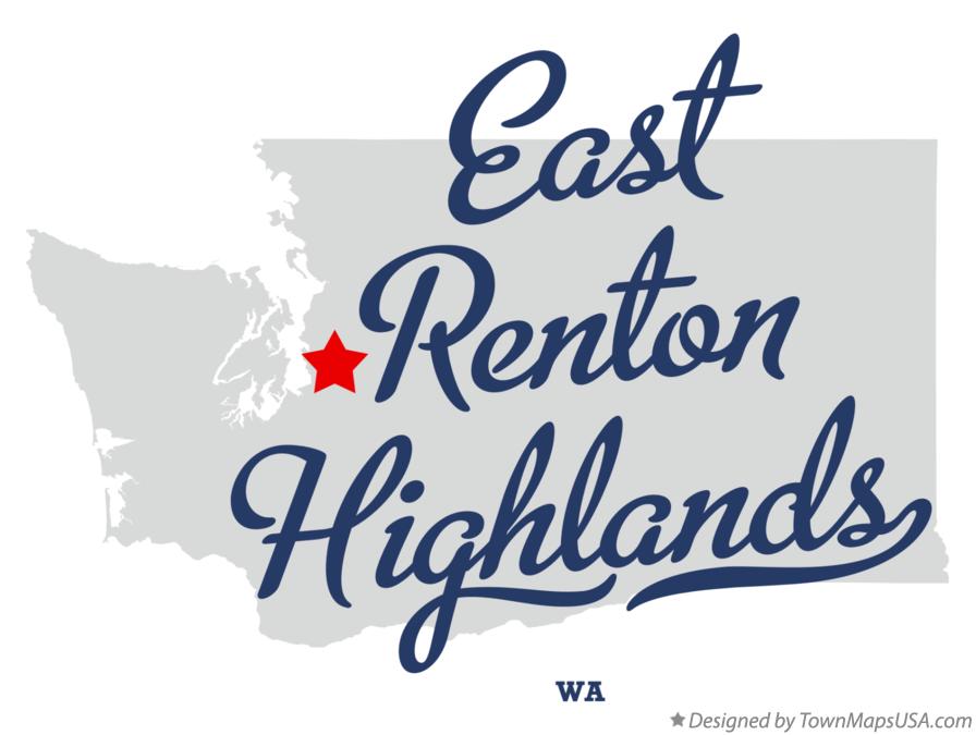Map of East Renton Highlands Washington WA
