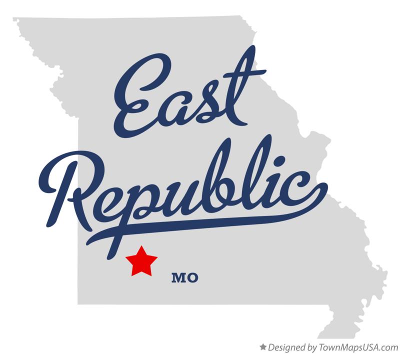 Map of East Republic Missouri MO