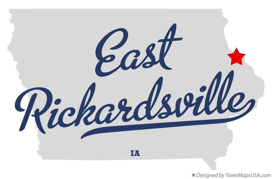 Map of East Rickardsville Iowa IA