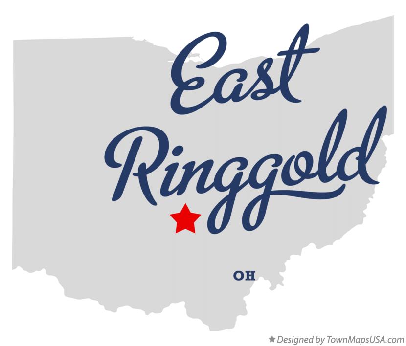 Map of East Ringgold Ohio OH