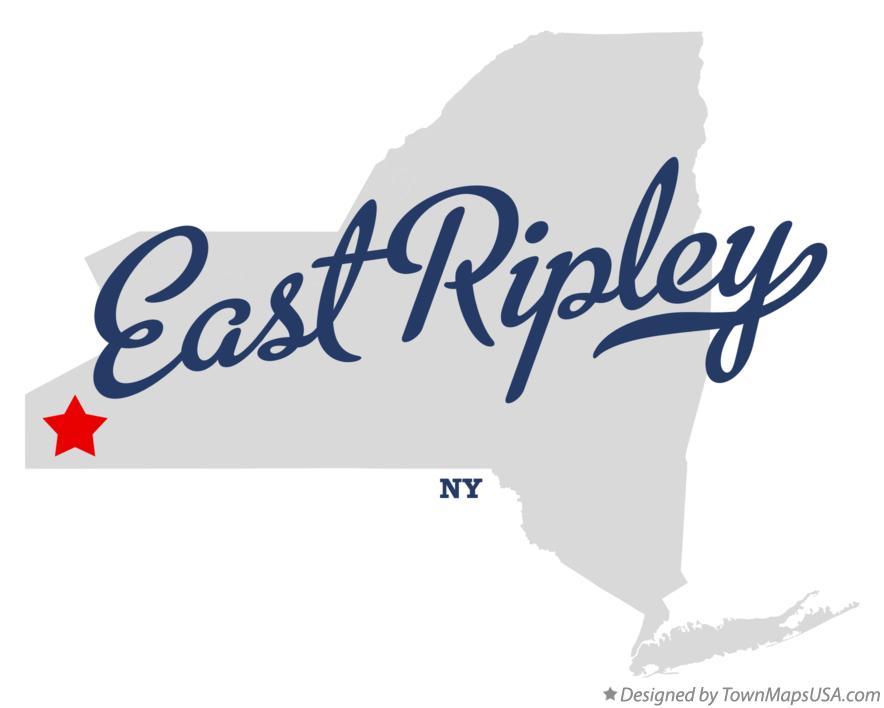 Map of East Ripley New York NY