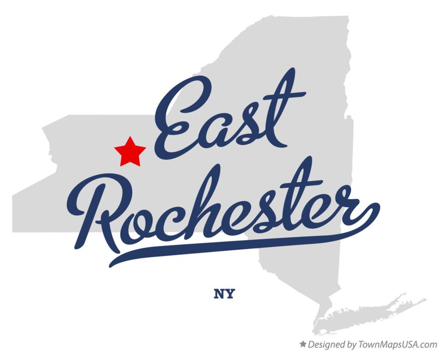 Map of East Rochester New York NY