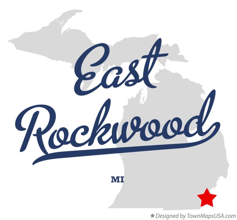 Map of East Rockwood Michigan MI