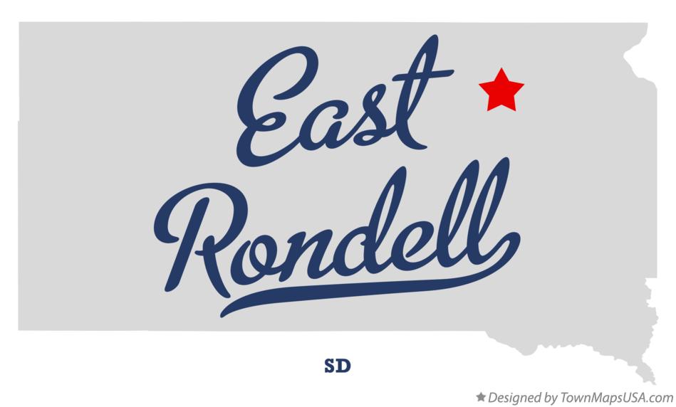 Map of East Rondell South Dakota SD