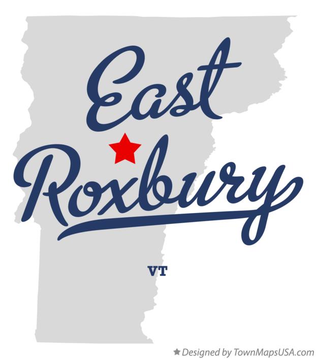 Map of East Roxbury Vermont VT