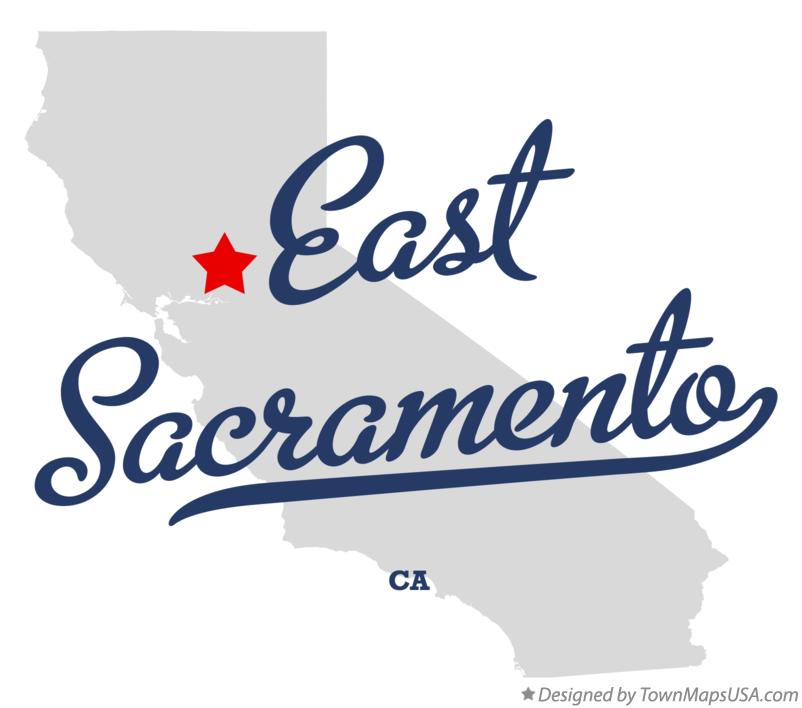 Map of East Sacramento California CA