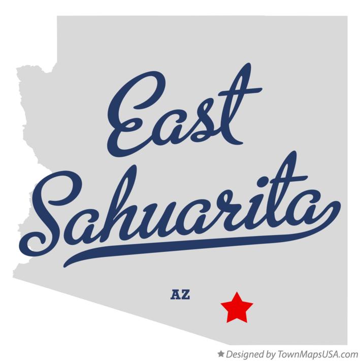 Map of East Sahuarita Arizona AZ