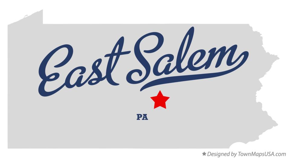 Map of East Salem Pennsylvania PA