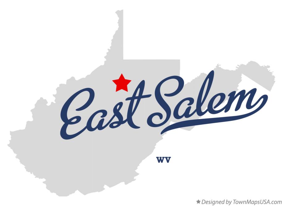 Map of East Salem West Virginia WV