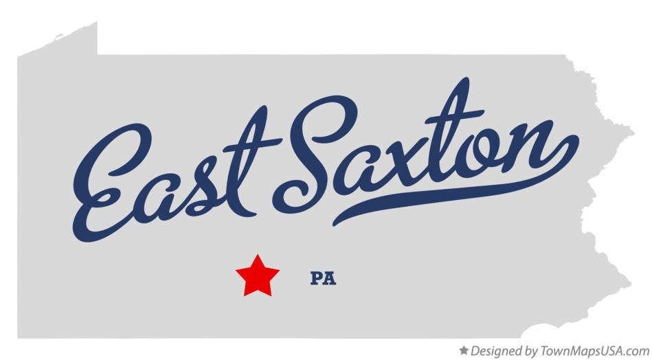 Map of East Saxton Pennsylvania PA