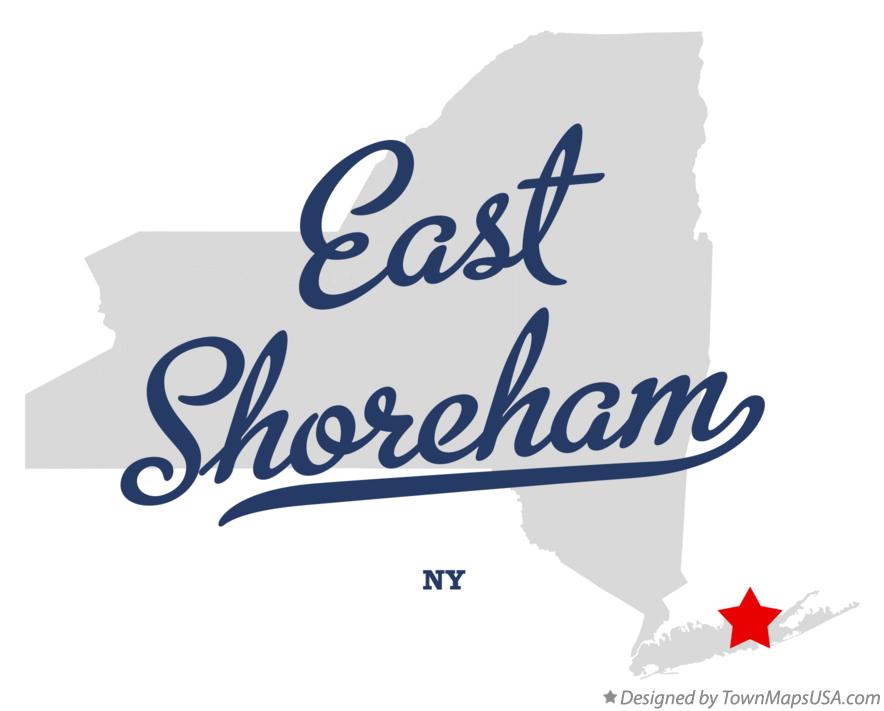 Map of East Shoreham New York NY